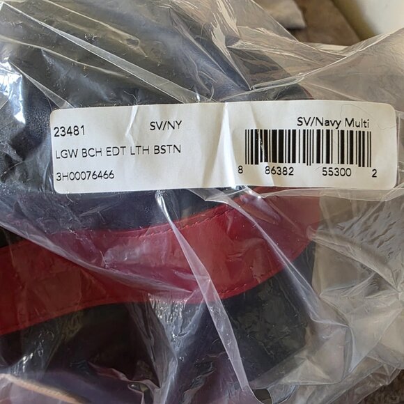 Coach Legacy Boston Weekender 23481 XL Leather Duffel Red White Blue AUTHENTIC - Picture 11 of 16